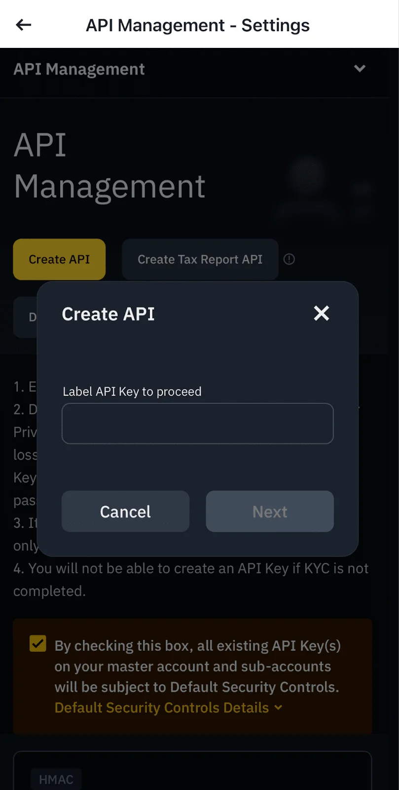 App Step 5 - Enter label