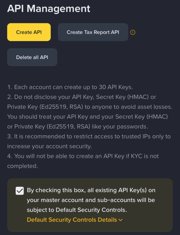 App Step 2 - Default controls section