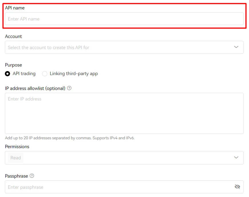 Step 3 - Set API name